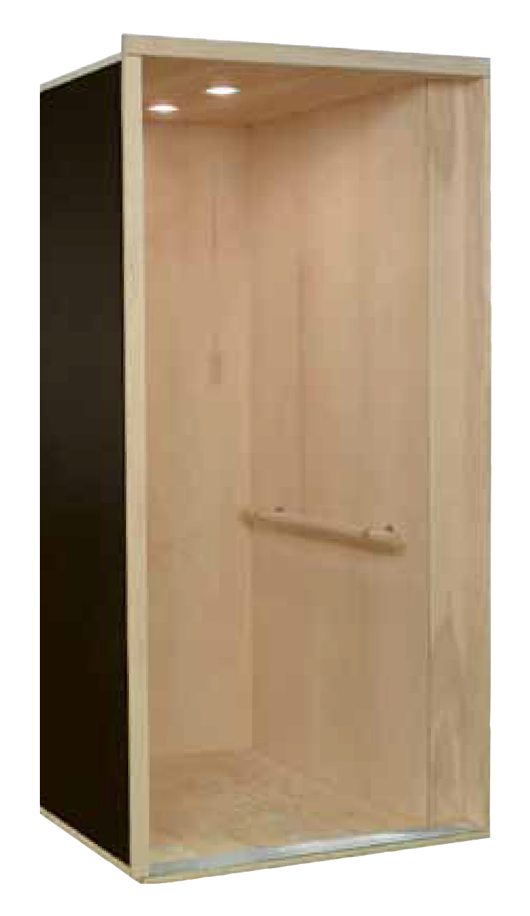 designer elevator with wood veneer